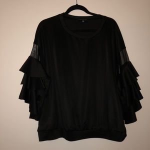 Ruffled sleeve top